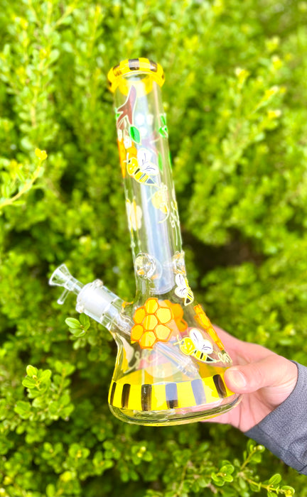 Busy Bee Bong - 18-Inch Height - Eye-catching Design for an Impressive Smoking Experience