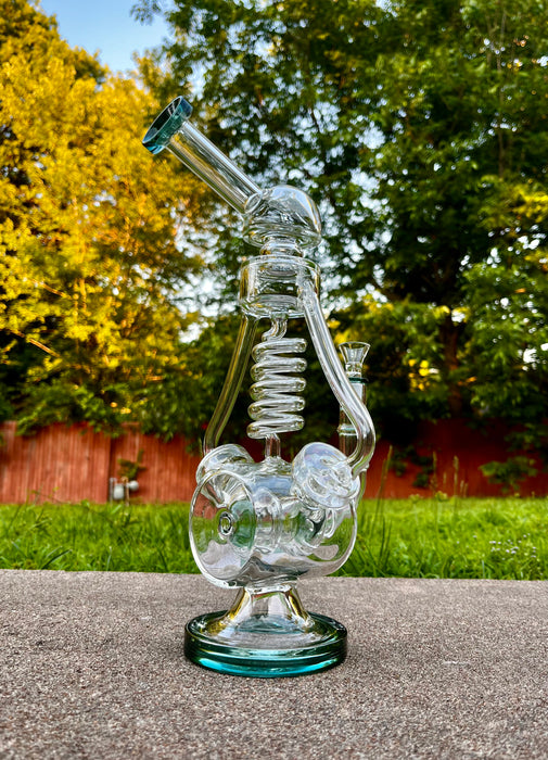 Astral Whirlpool Glass Recycler Bong Water Pipe and Dab Rig