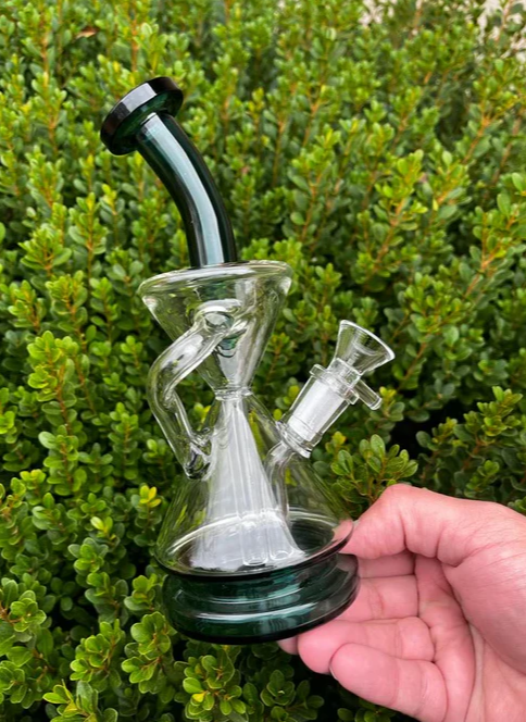 8-Inch Hourglass Water Pipe With Self-Care Subscription