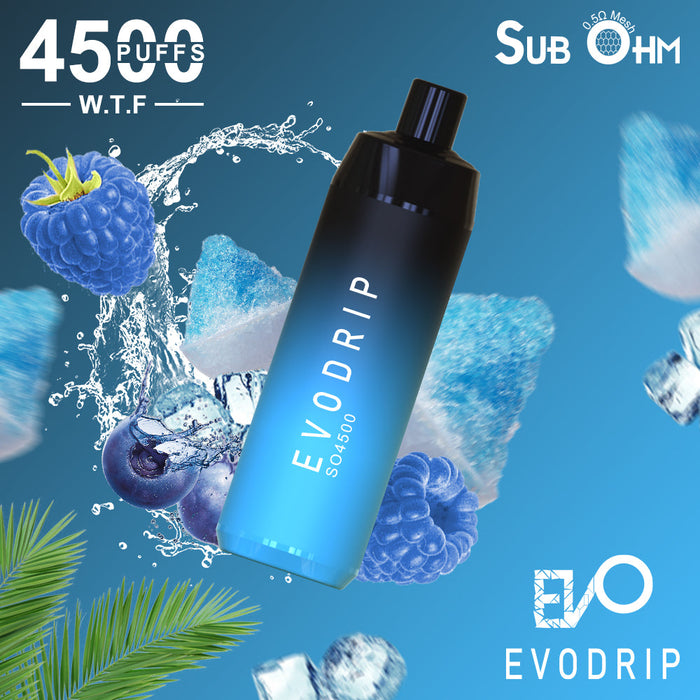EVODRIP SO4500 Disposable Vape with 1% Nicotine: A  Flavorful Nicotine Experience