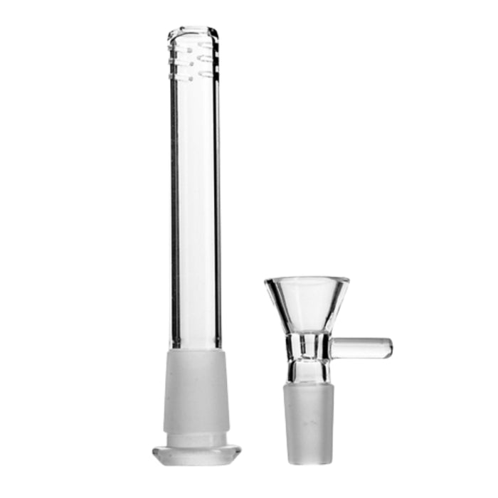 8” Clear Glass Bong Smoking Hookah Water Pipe with Ice Catcher+5 FREE Screens