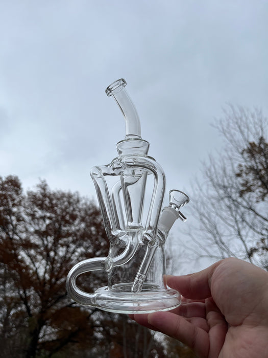10" Dab Rig Recycler Glass Water Pipe