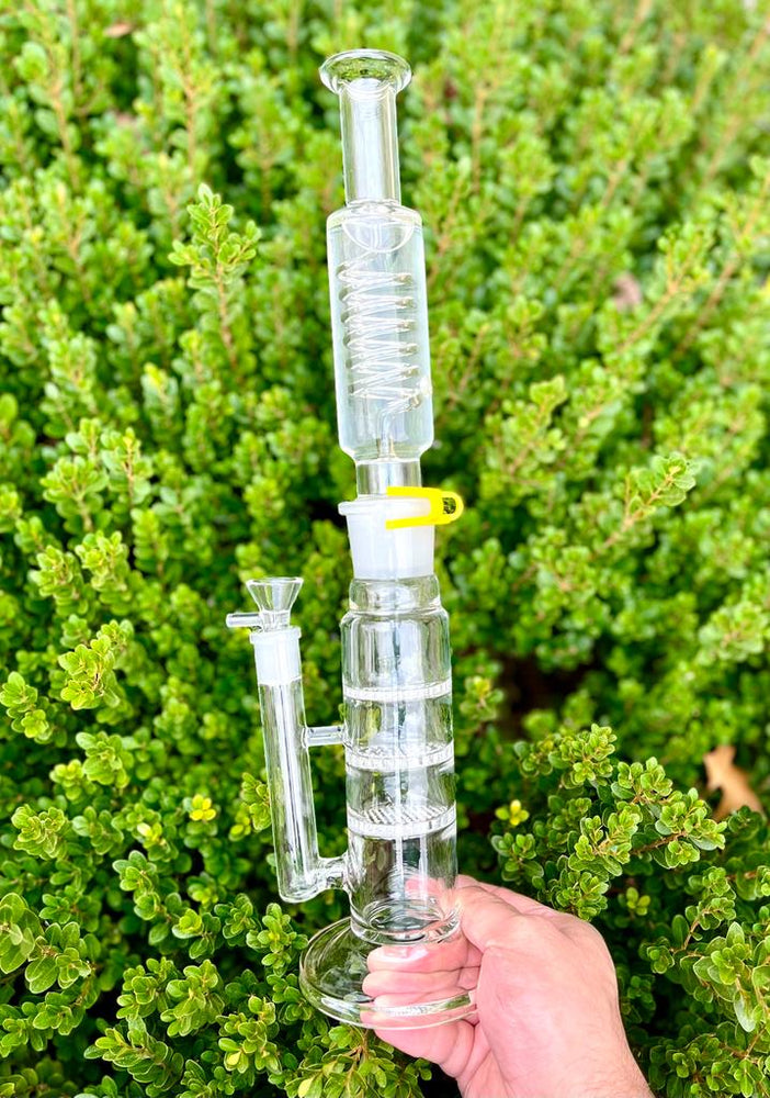 Freeze Pipe - Glycerin Straight Tube Bong 16 Inches Clear