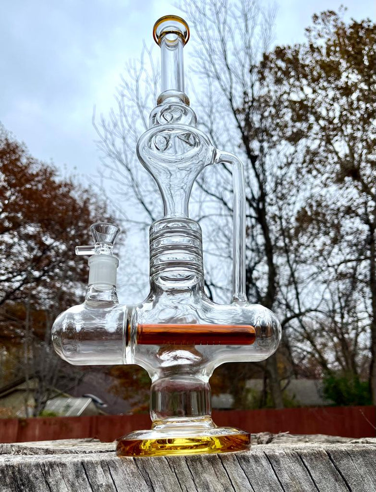 17" One-Arm Inline Recycler Bong Water Pipe
