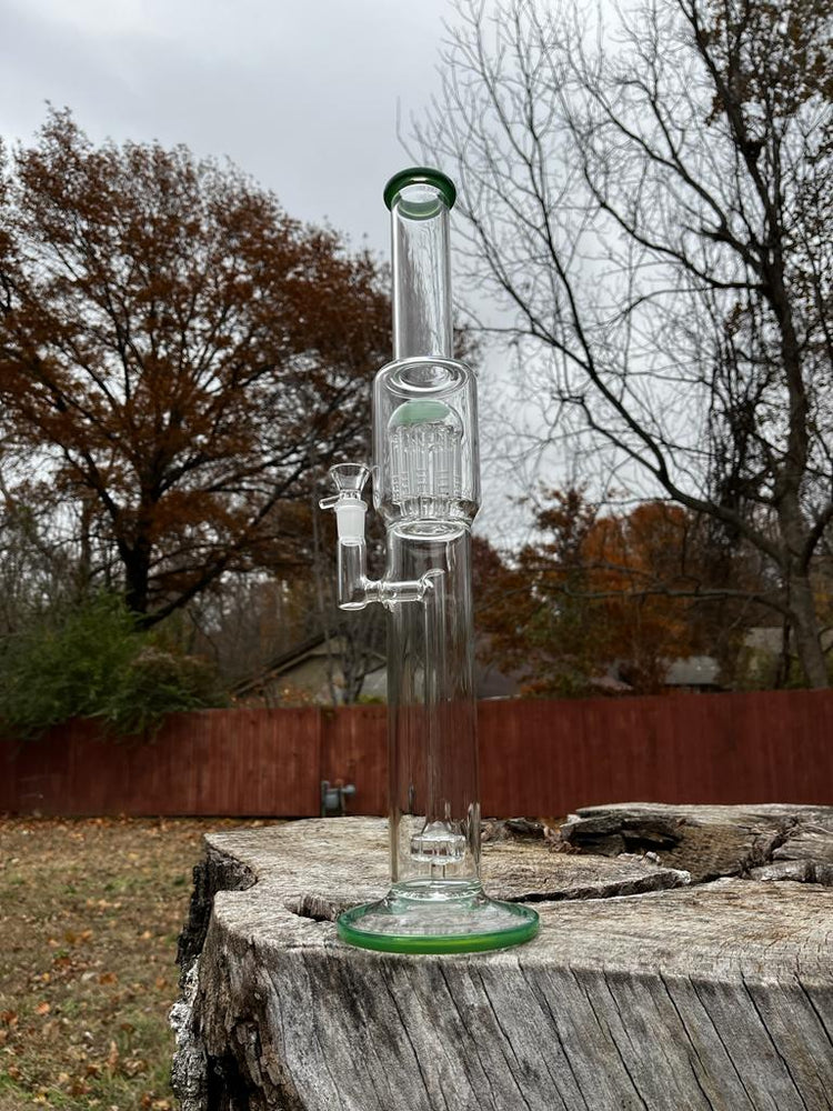 18” Tall Cylinder Recycler Glass Bong Dab Rig