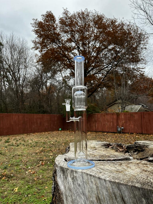 18” Tall Cylinder Recycler Glass Bong Dab Rig Purple