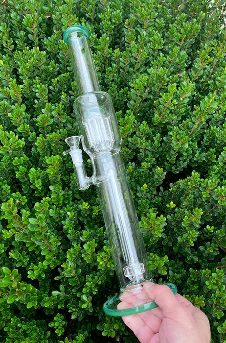 18” Tall Cylinder Recycler Glass Bong Dab Rig