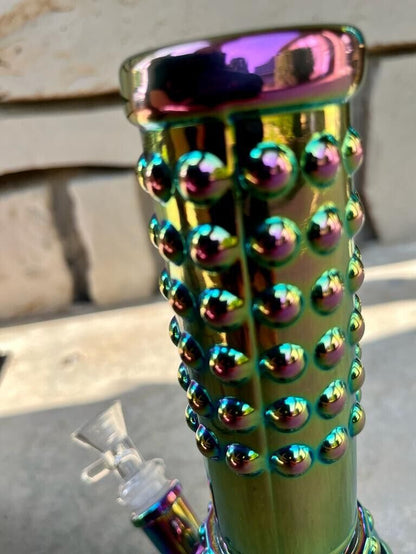 8.26" Multi-Color Glass Bong Water Bong Pipe Hookah +5 FREE Screens