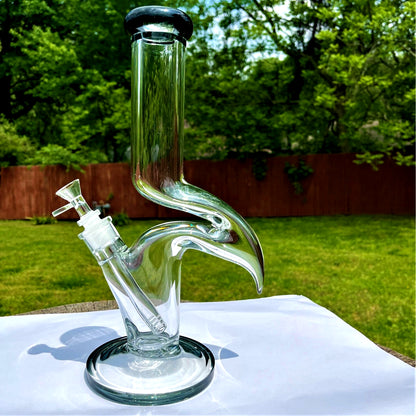 14" Heavy Glass Bong Perc Hookah Smoking Water Pipe Heavy Pipe 14Mm Bowl