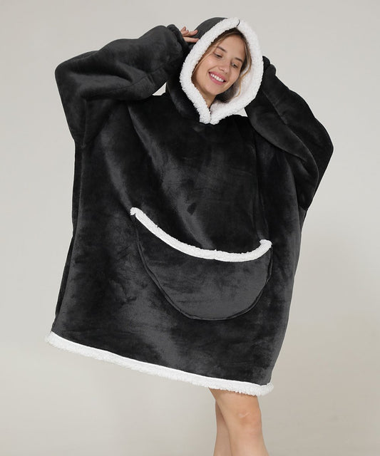 Black & White Winter Sweatshirt Softwarm Cozy Family Hoodie Blanket