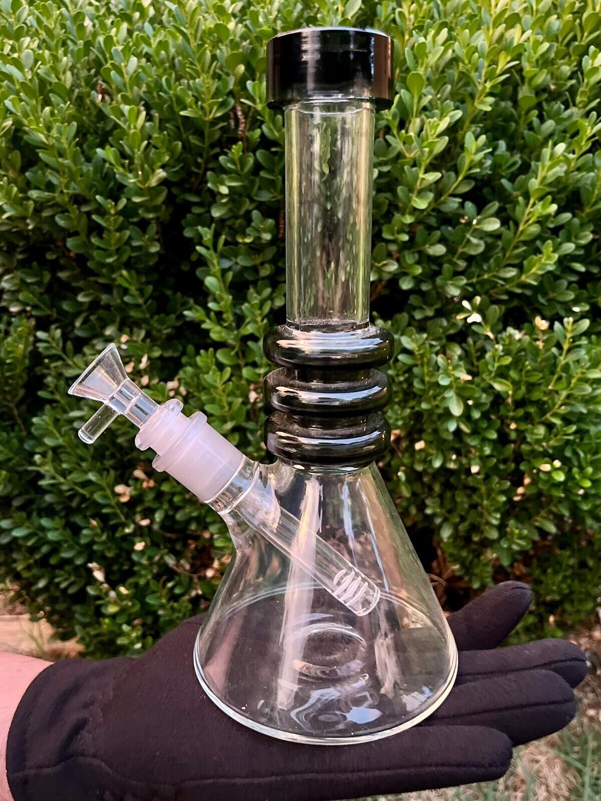 10" Teal Black Thick Beaker Glass Bong Water Pipe With Smoking Accessories