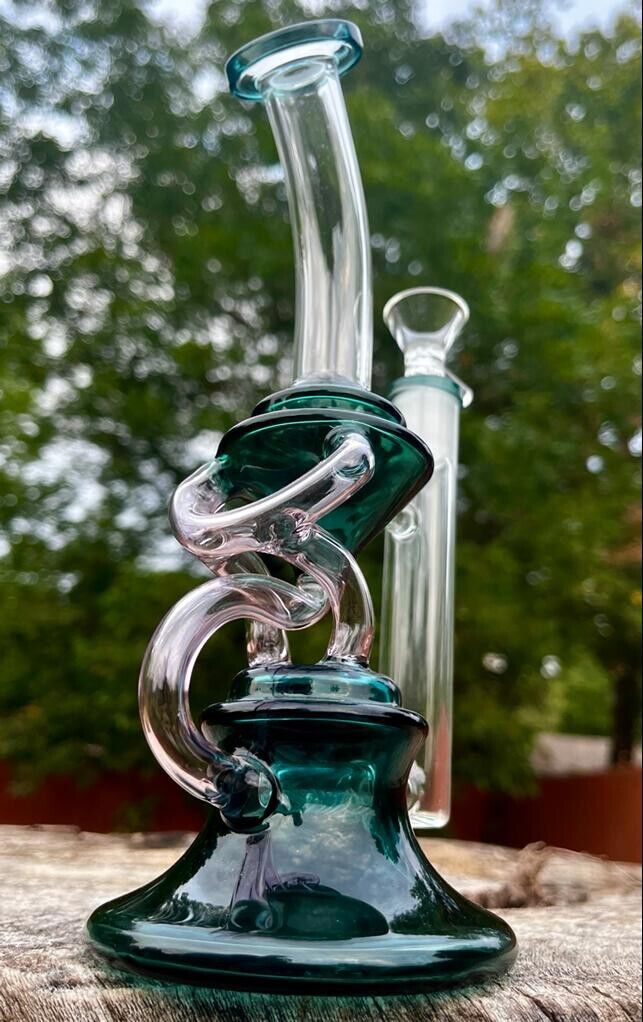 9" Recycler Dab Rig Smoking Water Bong