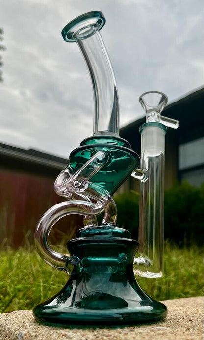 9" Recycler Dab Rig Smoking Water Bong