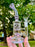 7.87” Honeycomb Pink Glass Bong Hookah Water Pipe+5 FREE Screens