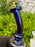 7" Heavy Blue Glass Water Pipe Bong Bubbler Hookah W/ Percolator+5 FREE Screens