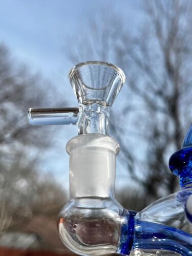 6" Blue Mini Ducklings Recycler Beaker Dab Rig Or Bong